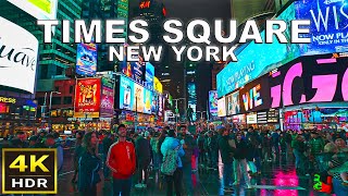 4K HDR New York Times Square Walk  December 2023 [upl. by Nawor380]