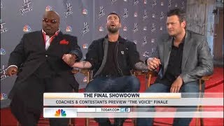 the voice  finalists and judges adam levine  Blake shelton and cee lo green interview [upl. by Etnaik]