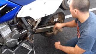 How to Lubricate a Chain on a DRZ400 [upl. by Abita]