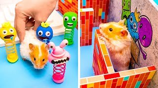 Rainbow Friends Hamster Maze  Fun Paper Crafts [upl. by Daphie]