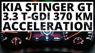 Kia Stinger GT 33 TGDI 370 KM AT  acceleration 0100 kmh [upl. by Nesrac260]