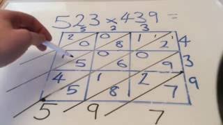 Maths Multiplication  The Lattice Method [upl. by Ekle]