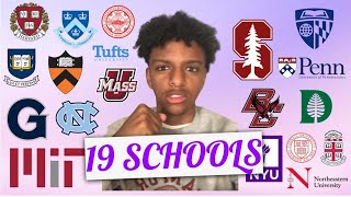 COLLEGE DECISION REACTIONS 2024 ivies stanford mit t20s  19 Schools [upl. by Naldo]