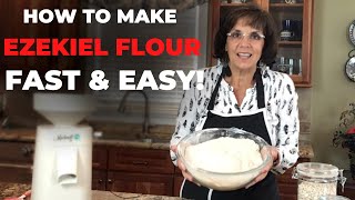 How To Make Ezekiel Flour in 15 Minutes Or Less [upl. by Oidgime]