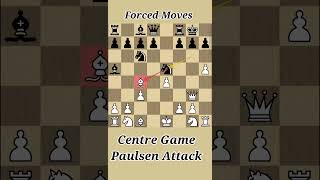 Centre Game Paulsen Attack chess chessshorts [upl. by Willet358]