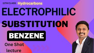 electrophilic substitution on benzene  11th class hydrocarbons [upl. by Shult]