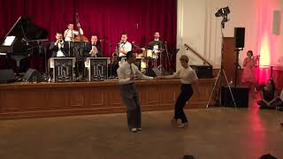 Lindy Hop Workshop 2019  Teacher Demo Katja and Peter with Reverent Juke [upl. by Jenne]