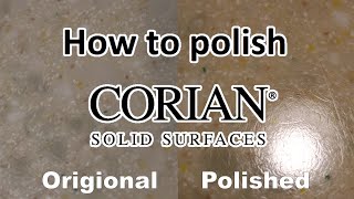 How to Smooth and Polish Scratched Corian Countertops before and after [upl. by Asenav]