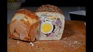 Šunka u kruhu sa jajima recept  Ham in Bread with Eggs Recipe [upl. by Yrreg]