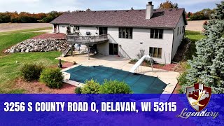 House for Sale in Delavan WI 3256 S County Road O on 96 Acres Close to Town [upl. by Eemla696]