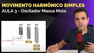 Movimento Harmônico Simples  Oscilador Massa Mola período de oscilação e conservação da energia [upl. by Africa]