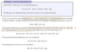Notion dapplication lipschitzienne [upl. by Zarger]