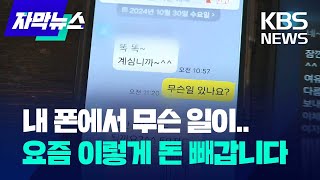 quot링크 누르지 마세요quot…올 들어 100만 건 넘은 ‘그놈 문자’  KBS 20241107 [upl. by Faith]