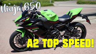 2021 KAWASAKI NINJA 650  TOP SPEED A2 35kW [upl. by Sirhc268]