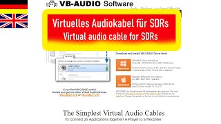 Virtuelles Audiokabel VBCable für SDR Empfänger ► dekodieren mit fldigi etc ► virtual audio cable [upl. by Menendez872]