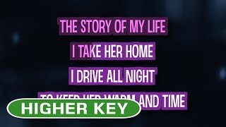 The Story of My Life Karaoke Higher Key  One Direction [upl. by Vonni]