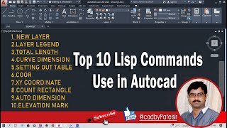 Top 10 Lisp Commands in Autocad for Surveyors  NSL Lip Command cadbypatelsir [upl. by Eelek]