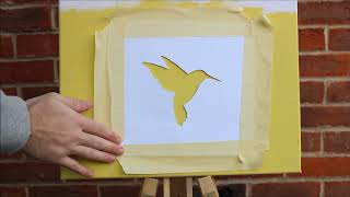 Easy Bird Stencil [upl. by Zindman453]