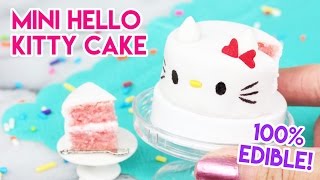 How to Make a Mini Hello Kitty Cake in an Easy Bake Oven [upl. by Barri582]