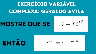 exercício resolvido de variável complexa [upl. by Shoshanna]