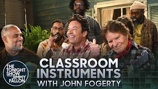 John Fogerty Jimmy Fallon and The Roots Sing quotLookin Out My Back Doorquot Classroom Instruments [upl. by Acireh]