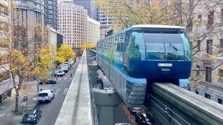 Seattle Monorail Beautiful Fall Colors [upl. by Amelita]