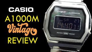 REVIEW Casio A1000M Vintage Retro Metal Digital Watch [upl. by Sirrap]