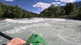 LArgentiere Slalom Course right before the floods above 150cumecs [upl. by Eirok785]