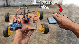 How to make Gesture control Robot at Home  make Hand control car  Best science Project [upl. by Adnilrem]