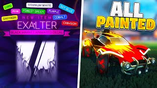 All Painted EXALTER BLACK MARKET DECALS On Rocket League Showcase [upl. by Glaudia]