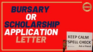 Bursary scholarship application letter [upl. by Gavriella514]