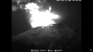 May 22 2023  Major Eruption  Popocatepetl Volcano Mexico  0051 MDT  55 Hours in 33 Minutes [upl. by Kcirrek]