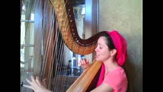 Durme Durme Tradicional Ladino song on harp [upl. by Naujak280]