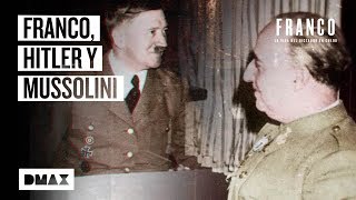 Los acercamientos de Franco con Hitler y Mussolini  Franco La vida del dictador en color [upl. by Anelak]