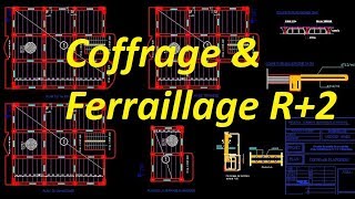 Comment faire un plan de coffrage dun bâtiment R2 sur AutoCAD [upl. by Nnaeus]