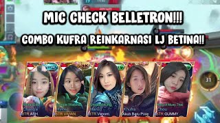 MIC CHECK BELLETRON GINI KALO MIC CHECK ISINYA PLAYER BETINA MAIN [upl. by Annoerb]