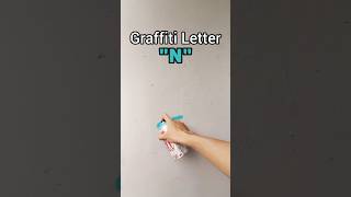 Graffiti Letter quotNquot graffiti art alphabet drawing tutorial painting fyp [upl. by Enitsenrae]