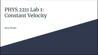 PHYS 2211 Lab 1 [upl. by Akerdal]