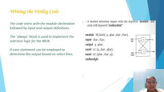 Writing Verilog Behavioral Verilog Code For 4 1 MUX dsdv 1 [upl. by Orv]