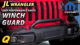 Mopar Winch Guard for Jeep Wrangler JL with Rubicon Steel Front Bumper [upl. by Alleber]