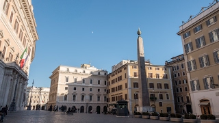 Palazzo Montecitorio on Piazza di Monte Citorio Rome Italy [upl. by Hunt34]