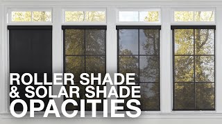 Roller Shades and Solar Shades Opacities  Blindscom [upl. by Eonak598]