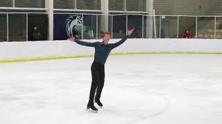 Sergei Evseev  Junior Men Free Skate  2025 Pacific Coast Sectional Singles Final [upl. by Anhsirk649]