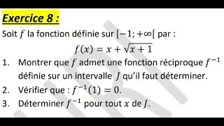 Solution dun exercice intéressant sur les fonctions réciproques  2 Bac [upl. by Brosy]