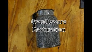 Graniteware Enamelware Milk Pitcher Restoration [upl. by Ylloj]