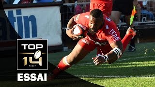 Lessai de Mathieu Bastareaud Toulon TOP 14  Toulon  La Rochelle  J2  Saison 201415 [upl. by Nary]