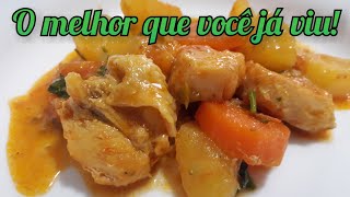 FRANGO COZIDO COM BATATA E CENOURA  RECEITA SIMPLES [upl. by Rem]