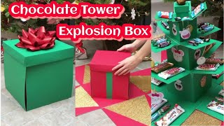 Chocolate Tower Explosion Box  How to make Tower Explosion Box [upl. by Boehmer734]