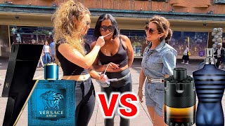 Women React to Versace Eros JPG Ultra Male Azzaro The Most Wanted amp CH Bad Boy  Fragrance Battle [upl. by Baillieu]