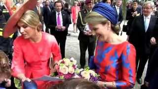 Queens Máxima amp Mathilde in Den Haag [upl. by Brnaba]